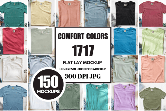 Download Comfort Colors 1717 Flat Lay Mockups - Flat lay mockup Collection