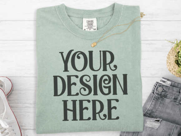 Download Comfort Colors 1717 Bay Flat Lay Mockup - Flat lay mockup Collection